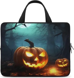 Laptop Bag Ultrathin Happy Pumpkins Printing Laptop Carrying Case Portability Messenger Bags For Work Travel