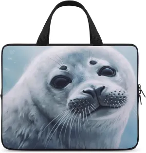 Laptop Bag Ultrathin Harp Seal Painting Wallpaper Printing Laptop Carrying Case Portability Messenger Bags For Work Travel