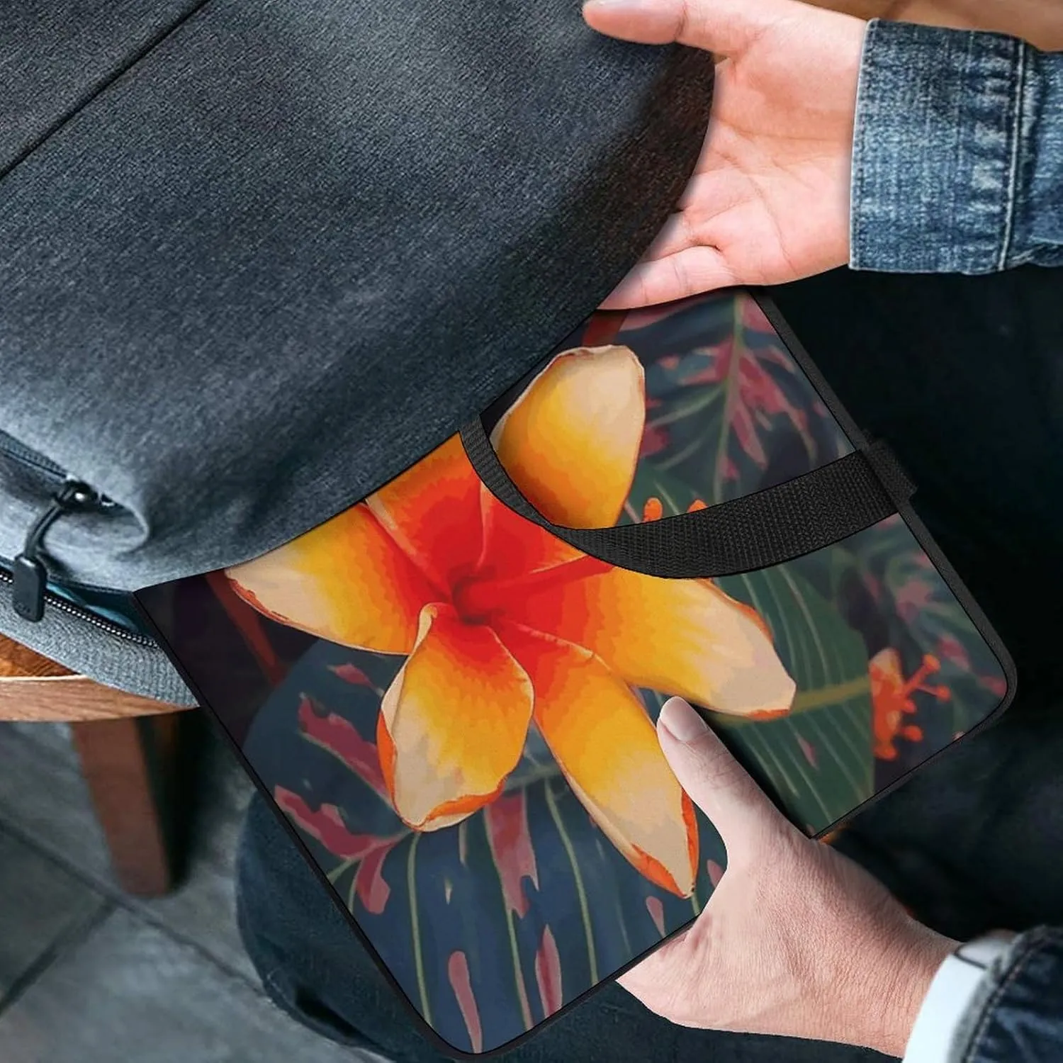 Laptop Bag Ultrathin Hawaii Tropical Flower Printing Laptop Carrying Case Portability Messenger Bags For Work Travel