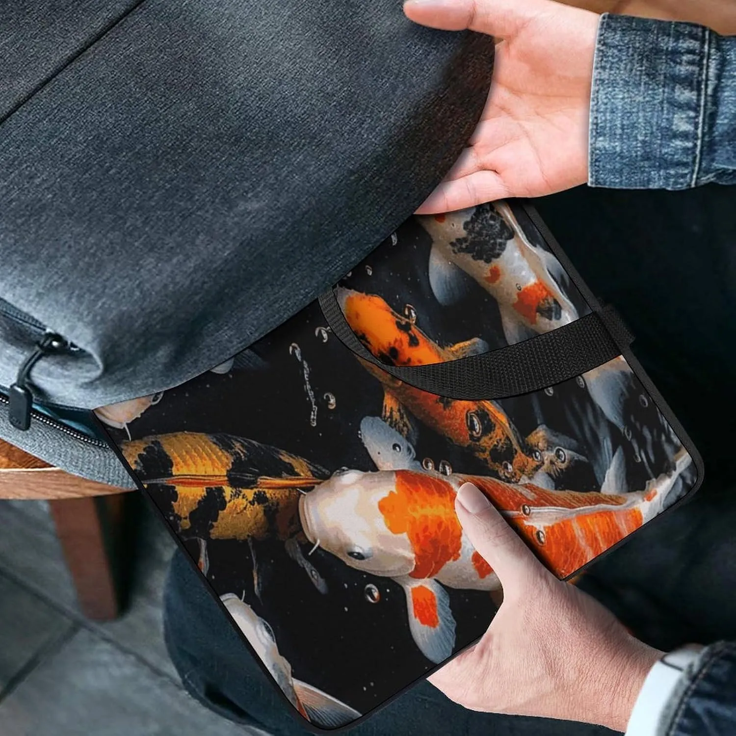 Laptop Bag Ultrathin Japan Fancy Carp Fishes Printing Laptop Carrying Case Portability Messenger Bags For Work Travel