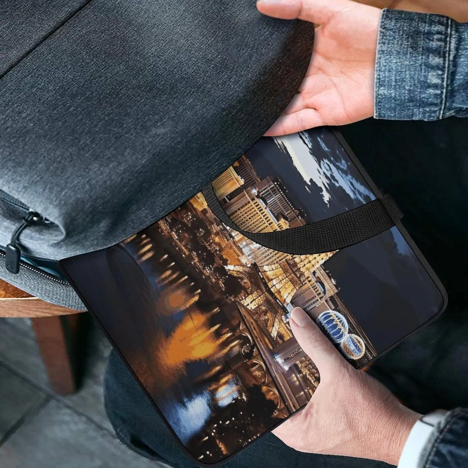 Laptop Bag Ultrathin Las Vegas Night View Printing Laptop Carrying Case Portability Messenger Bags For Work Travel