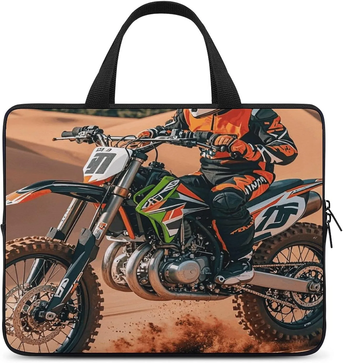 Laptop Bag Ultrathin Limited Sport Motocross Printing Laptop Carrying Case Portability Messenger Bags For Work Travel
