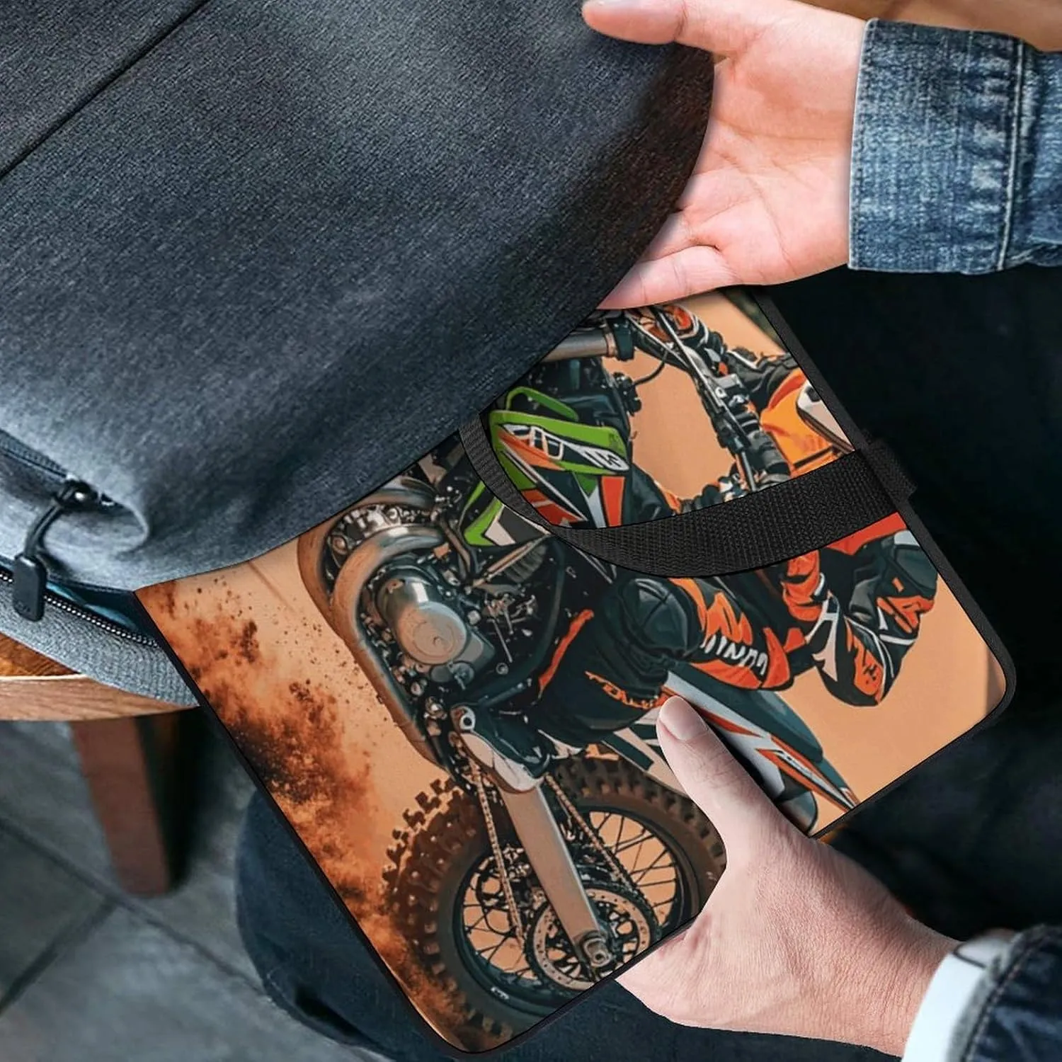 Laptop Bag Ultrathin Limited Sport Motocross Printing Laptop Carrying Case Portability Messenger Bags For Work Travel