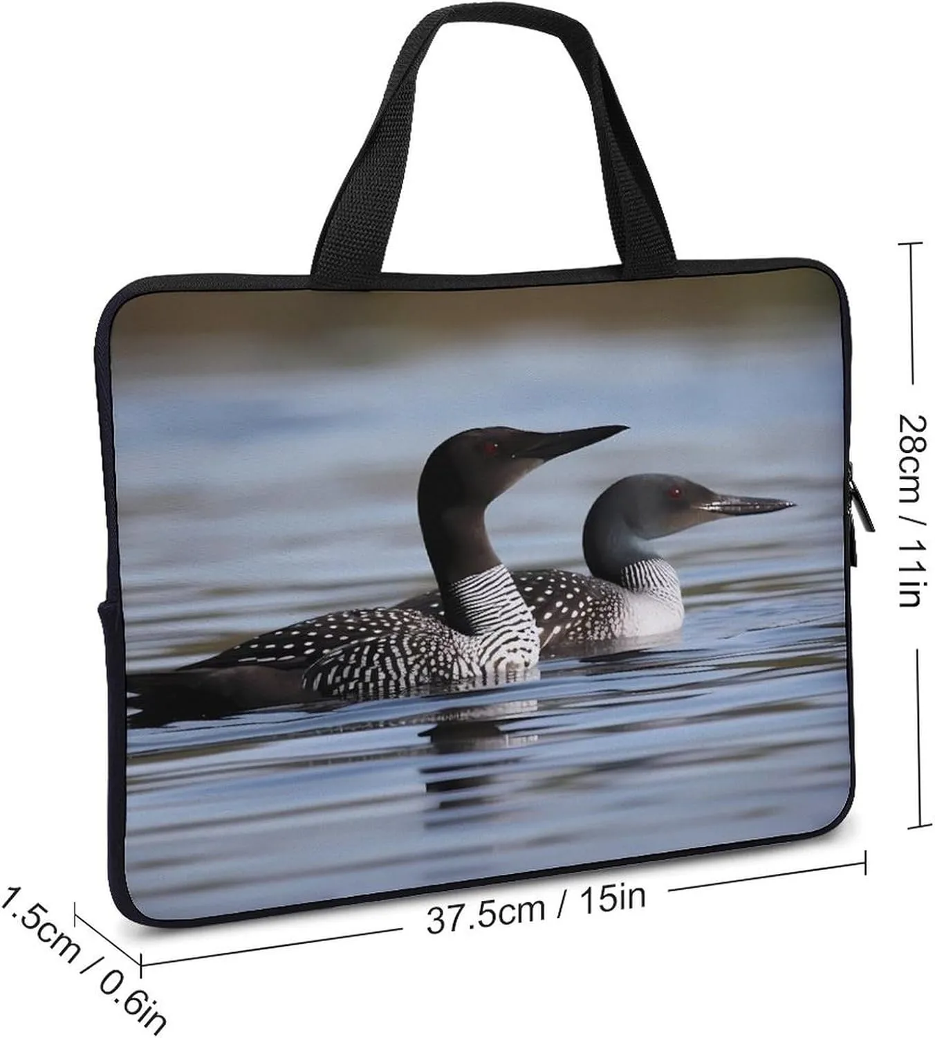 Laptop Bag Ultrathin Loon Birds Printing Laptop Carrying Case Portability Messenger Bags For Work Travel