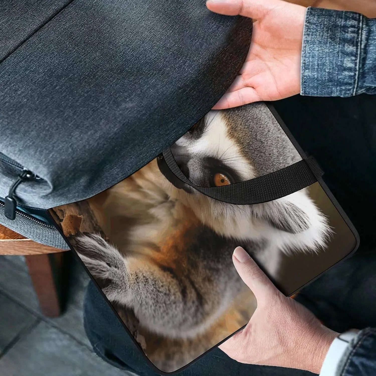 Laptop Bag Ultrathin Monkey Lemur Cute Printing Laptop Carrying Case Portability Messenger Bags For Work Travel