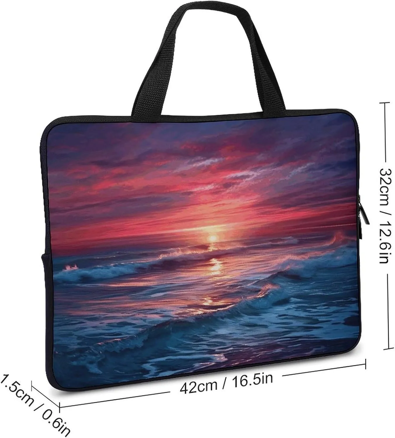 Laptop Bag Ultrathin Ocean at Warm Printing Laptop Carrying Case Portability Messenger Bags For Work Travel