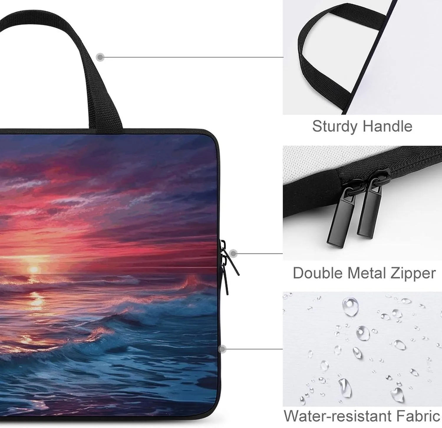 Laptop Bag Ultrathin Ocean at Warm Printing Laptop Carrying Case Portability Messenger Bags For Work Travel