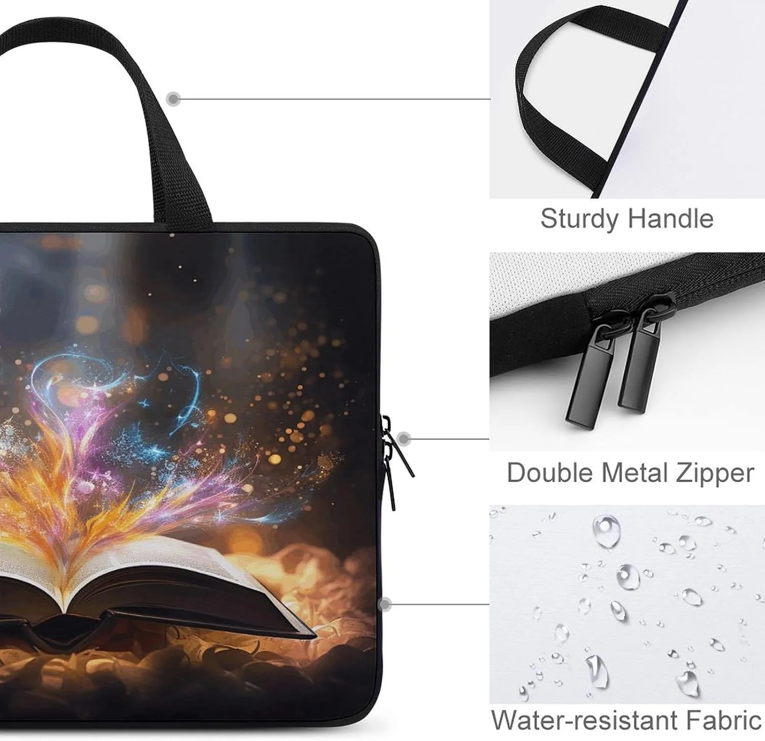 Laptop Bag Ultrathin Open Book And Light Printing Laptop Carrying Case Portability Messenger Bags For Work Travel