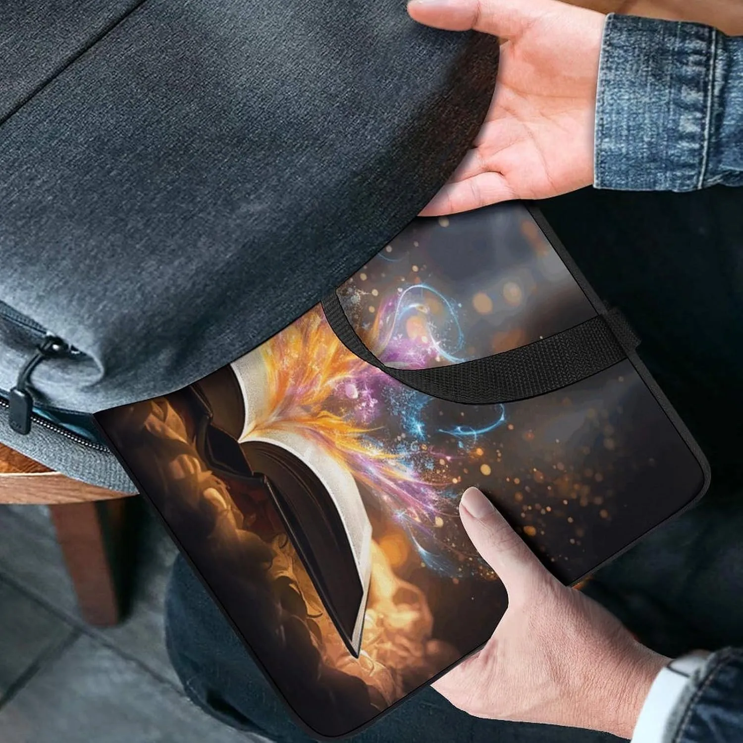 Laptop Bag Ultrathin Open Book And Light Printing Laptop Carrying Case Portability Messenger Bags For Work Travel