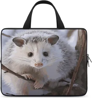 Laptop Bag Ultrathin Opossum In Snow Printing Laptop Carrying Case Portability Messenger Bags For Work Travel