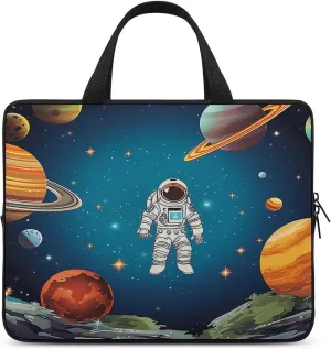 Laptop Bag Ultrathin Outer Space Rocket Astronaut Printing Laptop Carrying Case Portability Messenger Bags For Work Travel