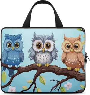 Laptop Bag Ultrathin Owls on A Branch Printing Laptop Carrying Case Portability Messenger Bags For Work Travel