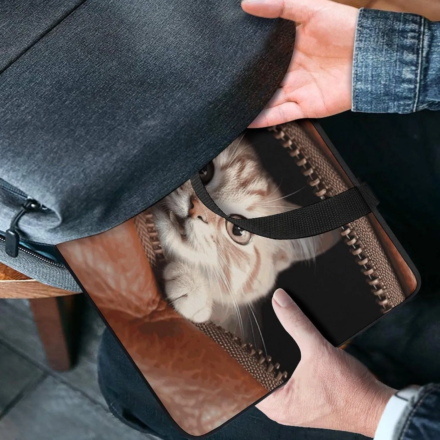 Laptop Bag Ultrathin Peeks Out Printing Laptop Carrying Case Portability Messenger Bags For Work Travel