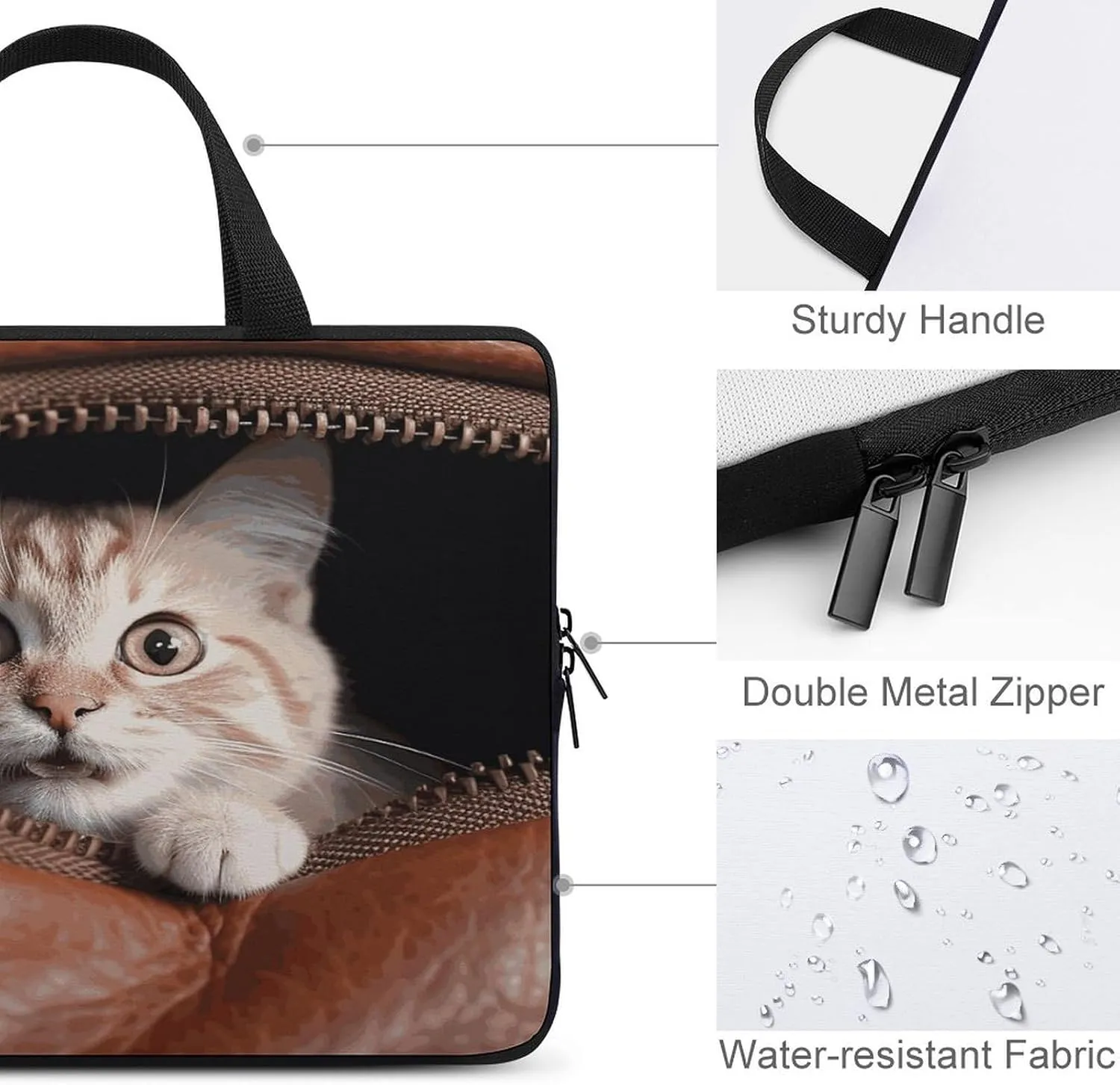 Laptop Bag Ultrathin Peeks Out Printing Laptop Carrying Case Portability Messenger Bags For Work Travel
