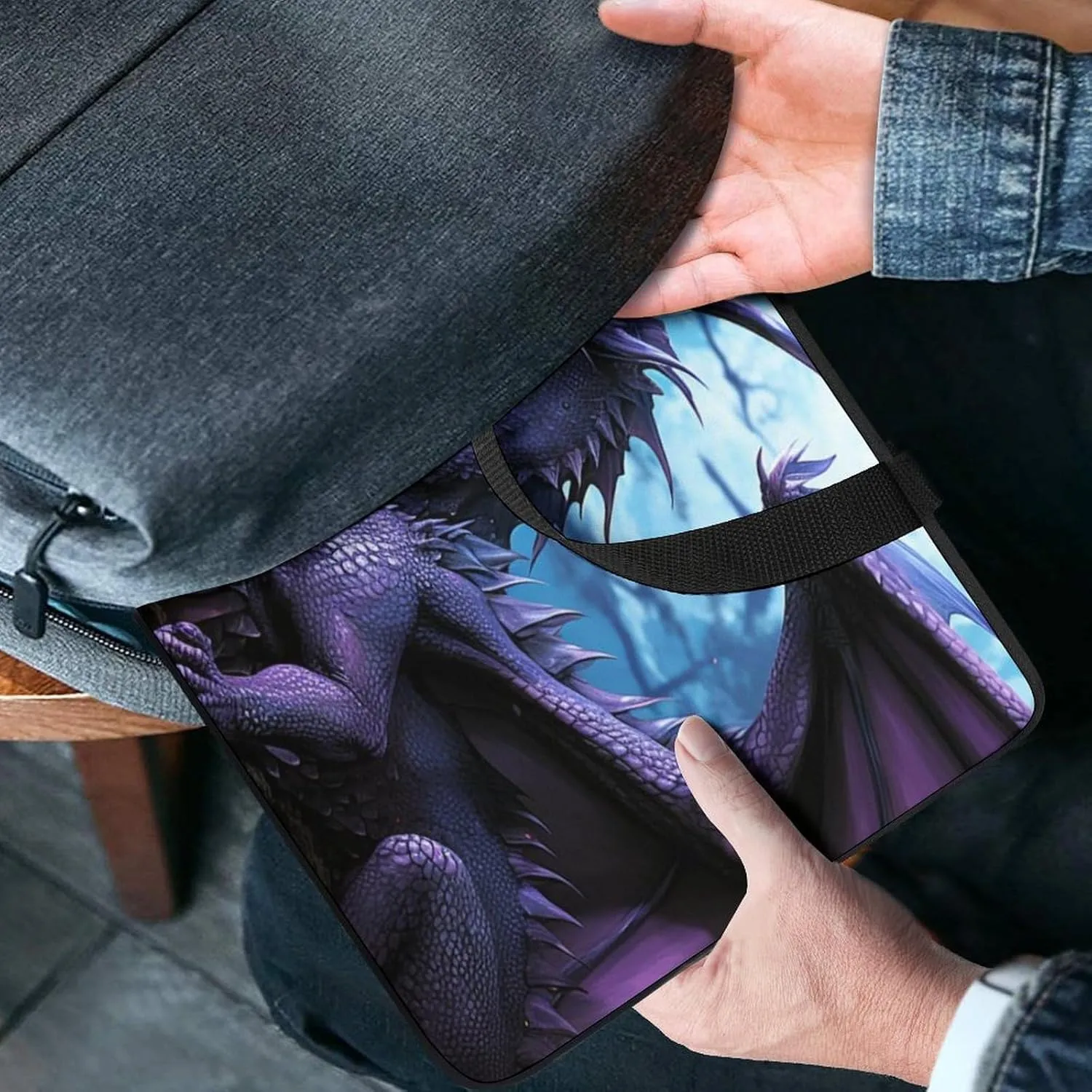 Laptop Bag Ultrathin Purple Purple Moon Printing Laptop Carrying Case Portability Messenger Bags For Work Travel