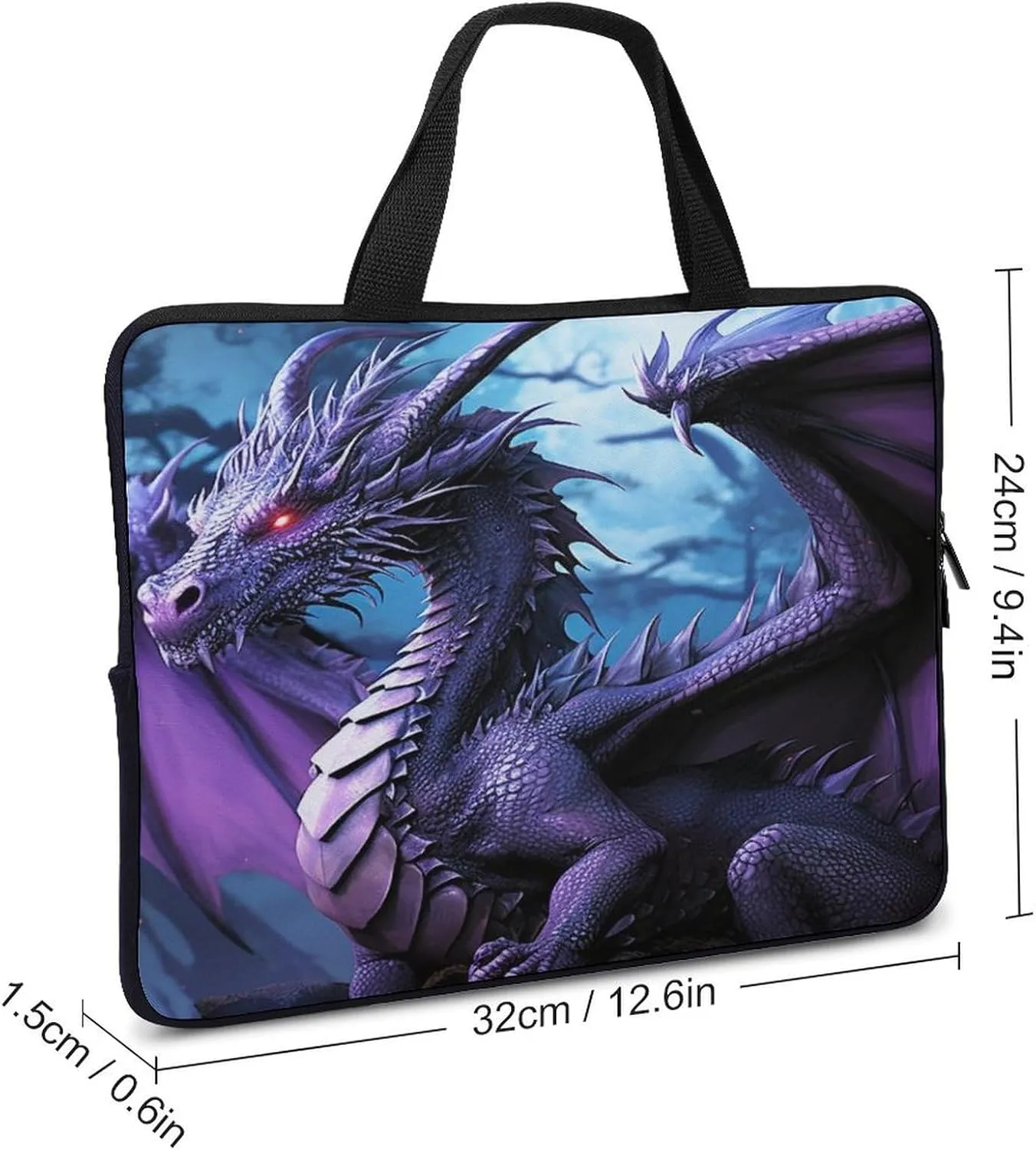 Laptop Bag Ultrathin Purple Purple Moon Printing Laptop Carrying Case Portability Messenger Bags For Work Travel