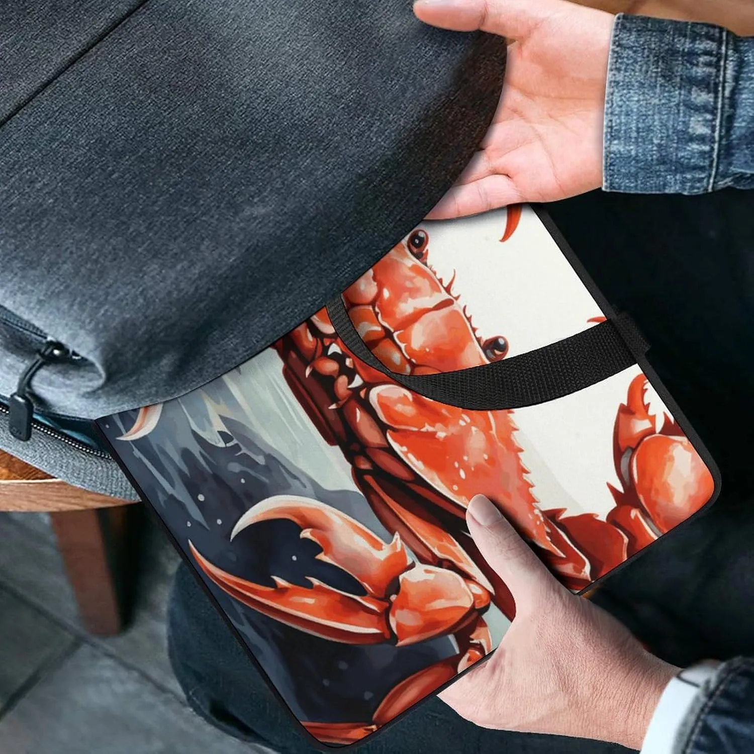 Laptop Bag Ultrathin Red Crab Sea Printing Laptop Carrying Case Portability Messenger Bags For Work Travel