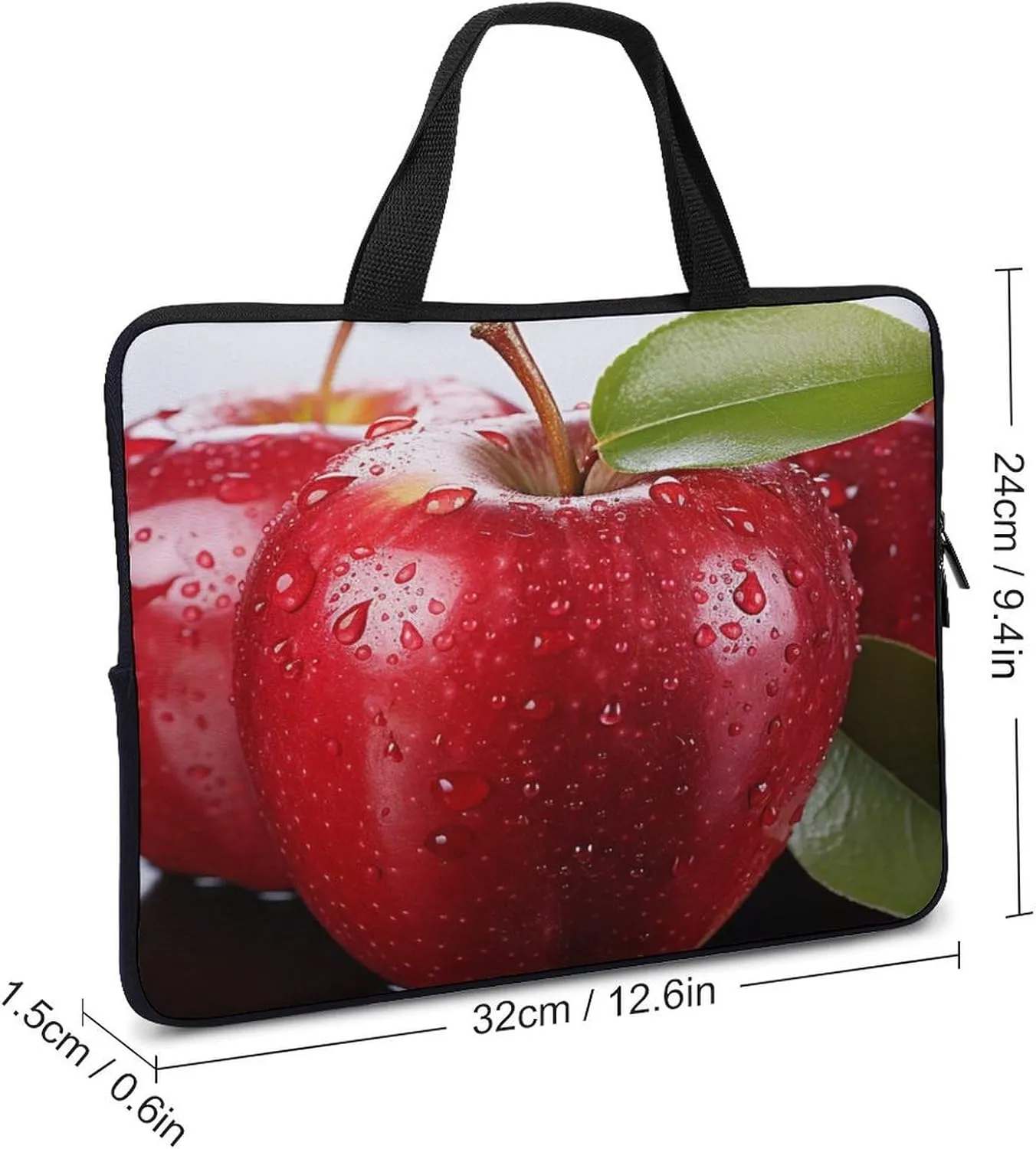 Laptop Bag Ultrathin Red Fruit Printing Laptop Carrying Case Portability Messenger Bags For Work Travel