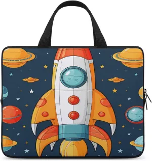 Laptop Bag Ultrathin Rocket Clipart Space Ship Printing Laptop Carrying Case Portability Messenger Bags For Work Travel
