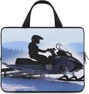 Laptop Bag Ultrathin Snowmobile Printing Laptop Carrying Case Portability Messenger Bags For Work Travel