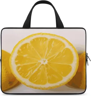 Laptop Bag Ultrathin Summer Lemon Printing Laptop Carrying Case Portability Messenger Bags For Work Travel