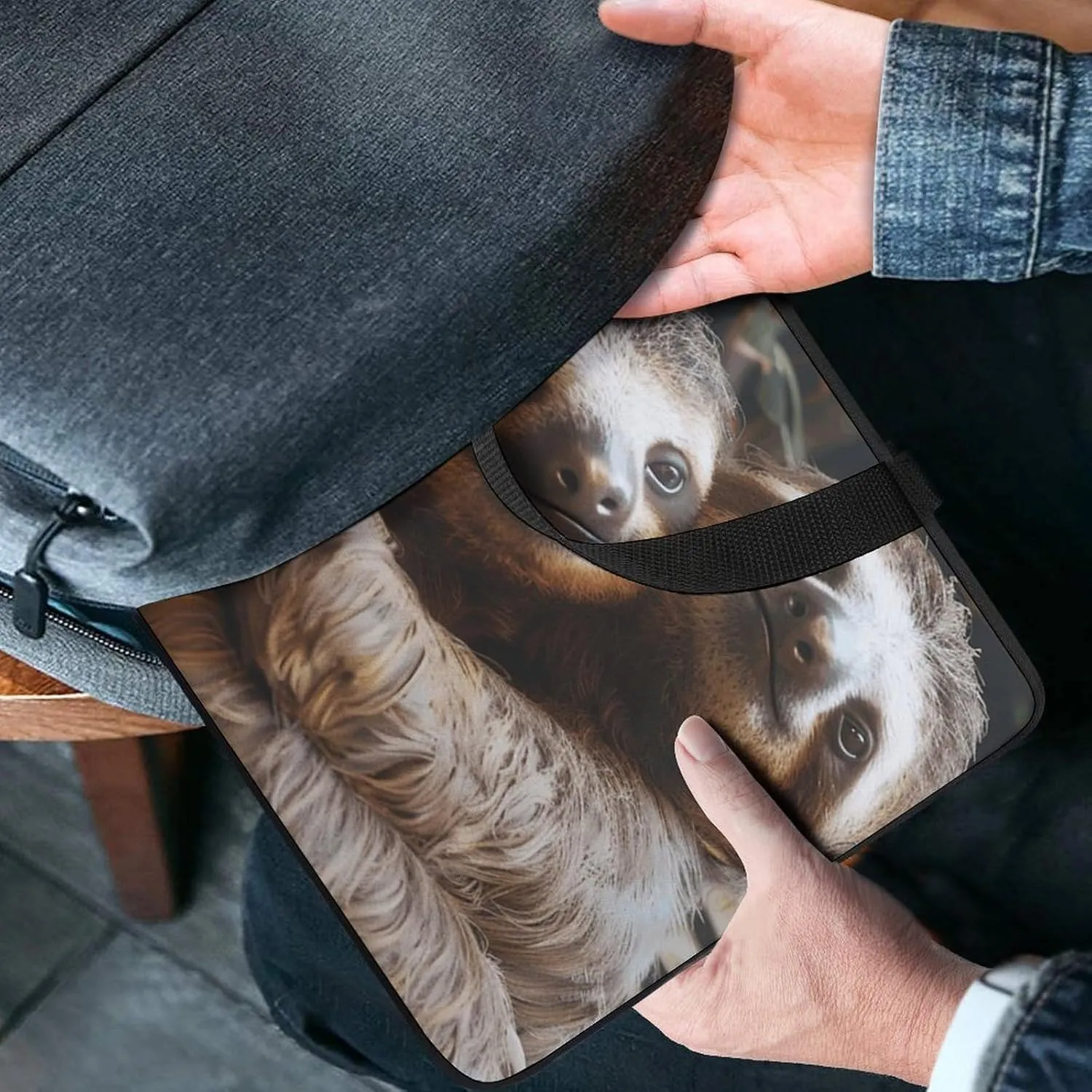 Laptop Bag Ultrathin Two Sloths Hugging Printing Laptop Carrying Case Portability Messenger Bags For Work Travel