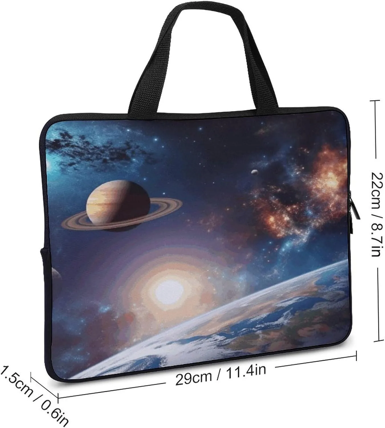 Laptop Bag Ultrathin Universe Galaxy Outer Space Printing Laptop Carrying Case Portability Messenger Bags For Work Travel