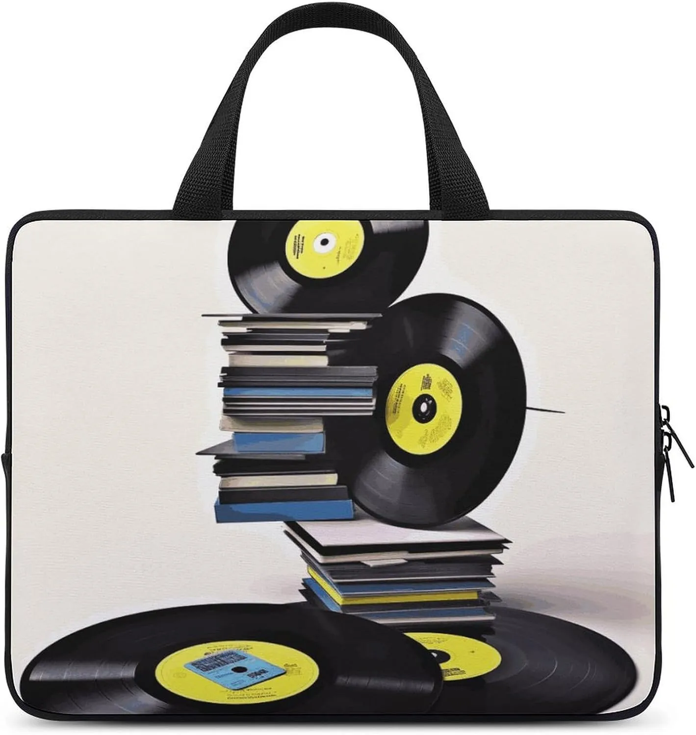 Laptop Bag Ultrathin Vinyl Records And Tapes Printing Laptop Carrying Case Portability Messenger Bags For Work Travel