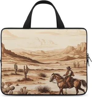 Laptop Bag Ultrathin West Desert Horses Printing Laptop Carrying Case Portability Messenger Bags For Work Travel