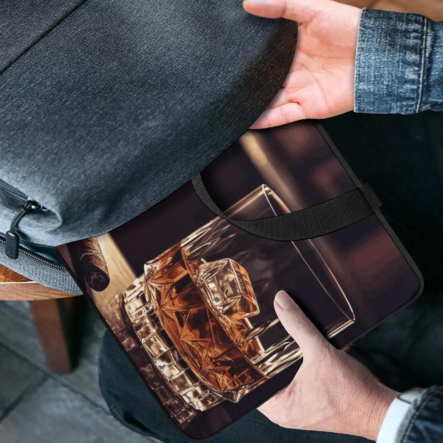 Laptop Bag Ultrathin Whisky And Cigar Printing Laptop Carrying Case Portability Messenger Bags For Work Travel