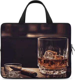 Laptop Bag Ultrathin Whisky And Cigar Printing Laptop Carrying Case Portability Messenger Bags For Work Travel