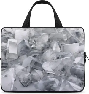 Laptop Bag Ultrathin White And Silver Gray Printing Laptop Carrying Case Portability Messenger Bags For Work Travel