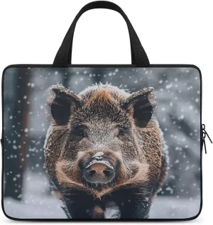 Laptop Bag Ultrathin Wild Boar Printing Laptop Carrying Case Portability Messenger Bags For Work Travel