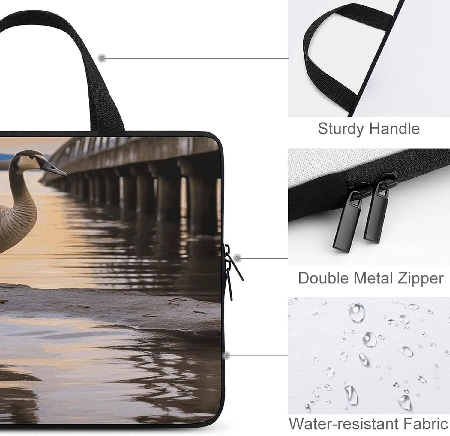 Laptop Bag Ultrathin Wild Goose by The Bridge Printing Laptop Carrying Case Portability Messenger Bags For Work Travel