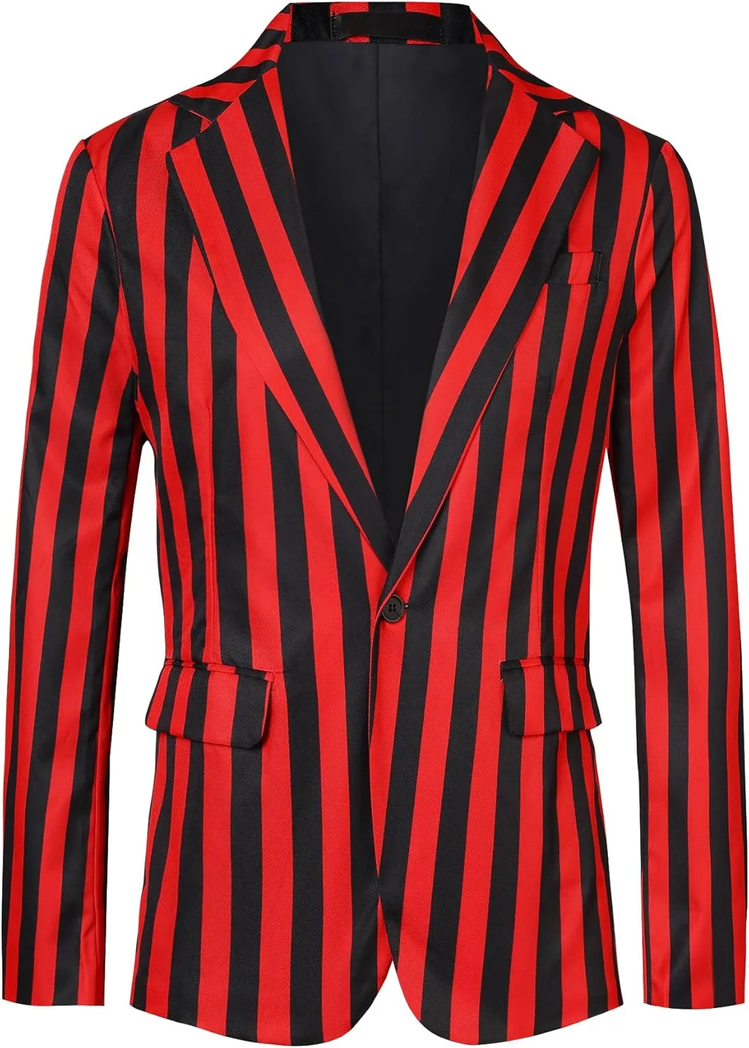 Lars Amadeus Stripes Blazers for Men's Slim Fit Single Breasted Business Color Block Sports Coat