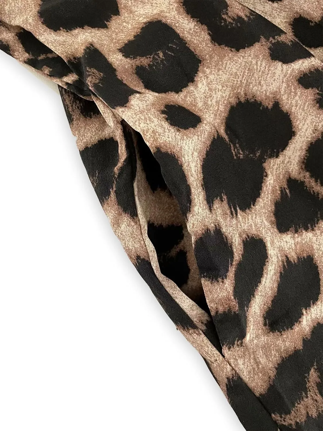 Leopard Fitted Blazers for Women Dressy Notched Lapel Suit Jacket Business Casual Outfits, Single-Button Outwear with Pockets