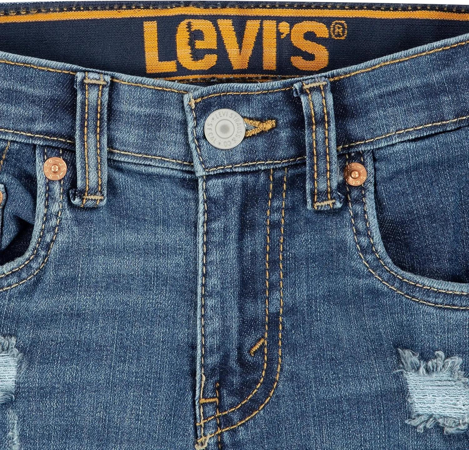 Levi's Boys' 510 Skinny Fit Destructed Jeans