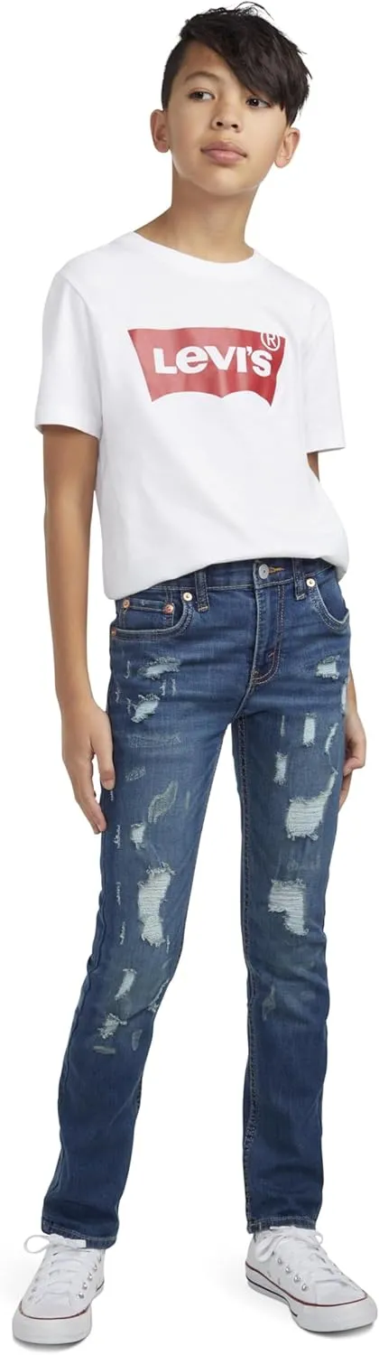 Levi's Boys' 510 Skinny Fit Destructed Jeans
