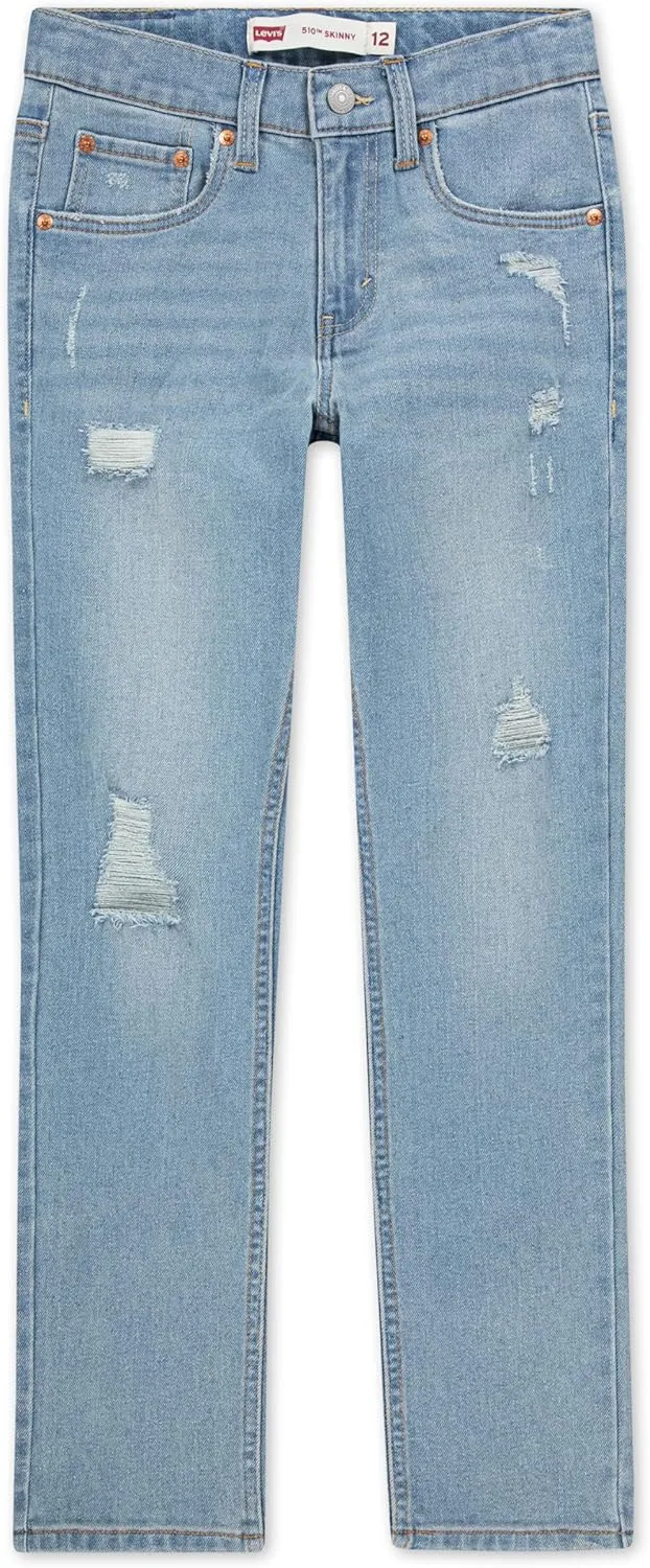 Levi's Boys' 510 Skinny Fit Destructed Jeans