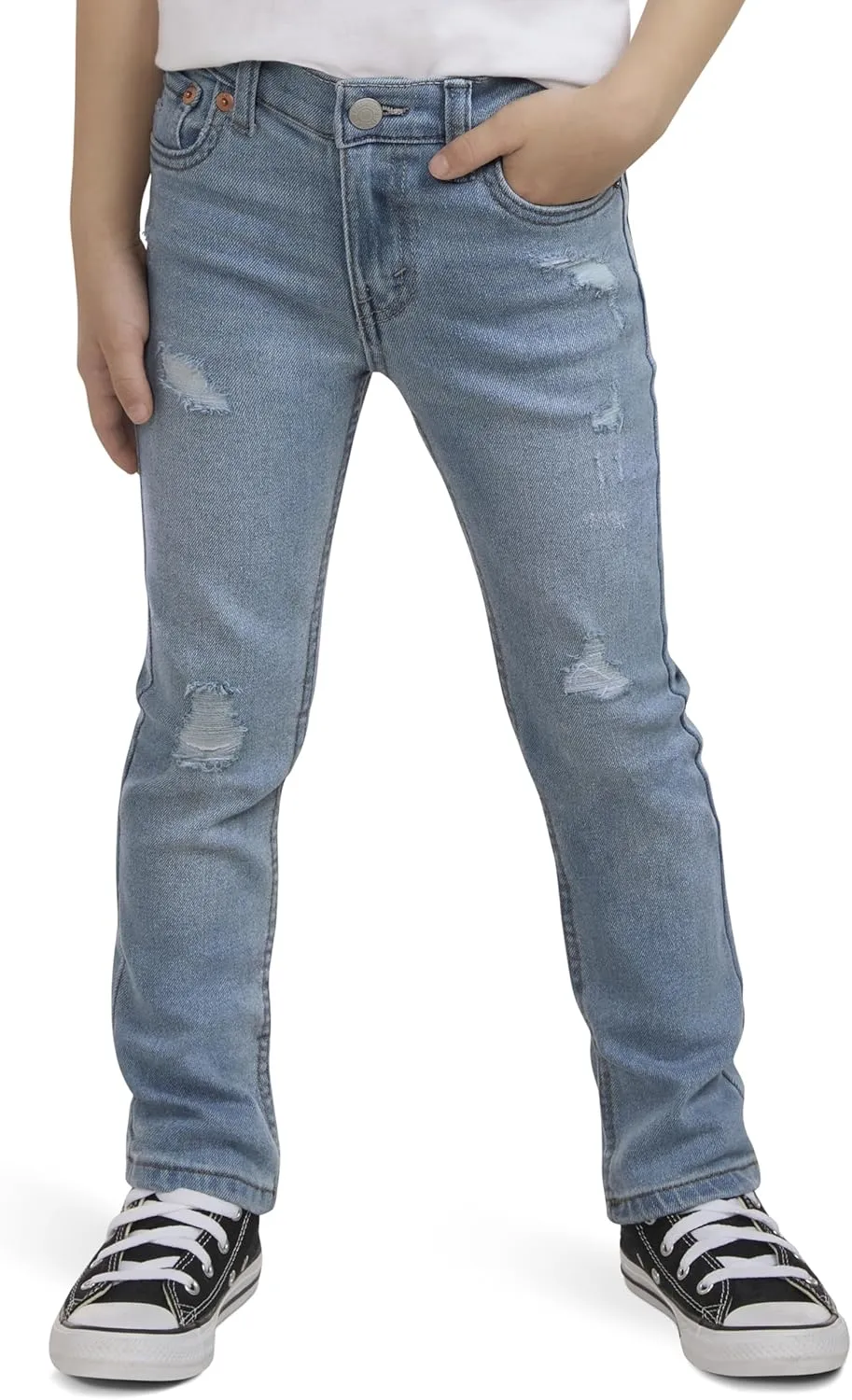 Levi's Boys' 510 Skinny Fit Destructed Jeans