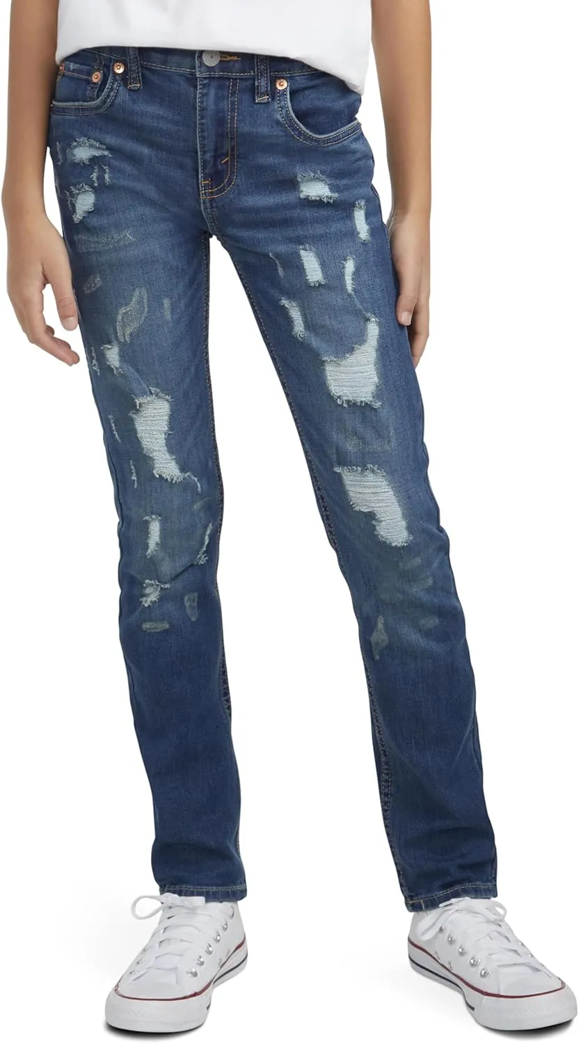 Levi's Boys' 510 Skinny Fit Destructed Jeans