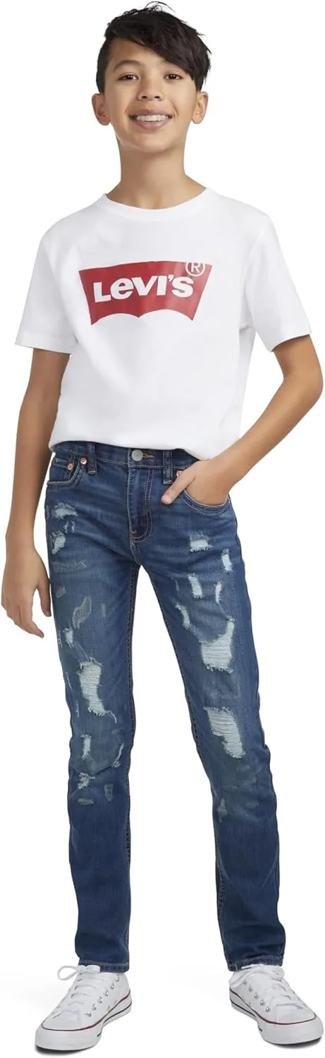 Levi's Boys' 510 Skinny Fit Destructed Jeans