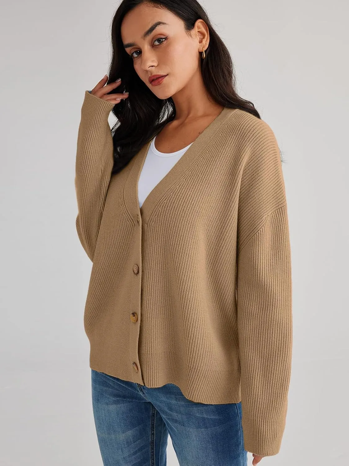 LILLUSORY Cardigan Sweaters for Women 2025 Summer Fashion Oversized Lightweight Sweater Knit Work Jacket Outfits Clothes