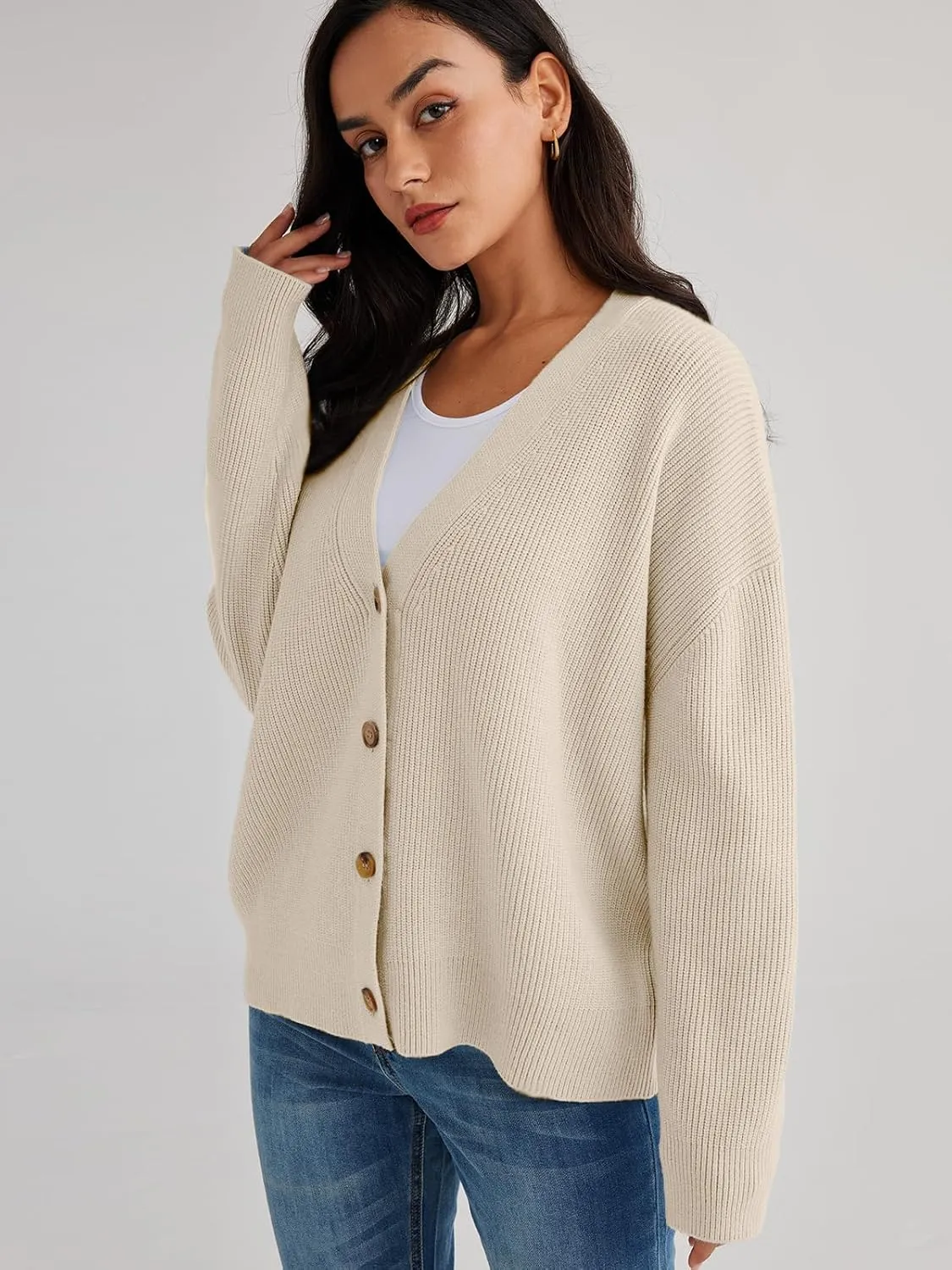 LILLUSORY Cardigan Sweaters for Women 2025 Summer Fashion Oversized Lightweight Sweater Knit Work Jacket Outfits Clothes