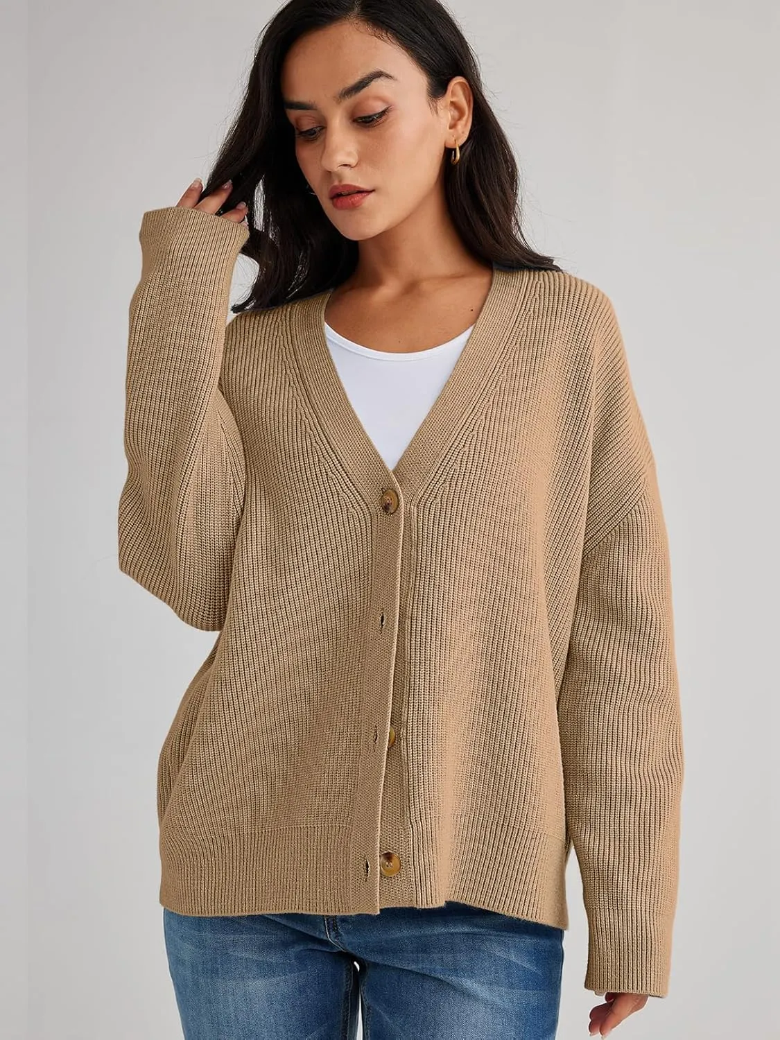 LILLUSORY Cardigan Sweaters for Women 2025 Summer Fashion Oversized Lightweight Sweater Knit Work Jacket Outfits Clothes