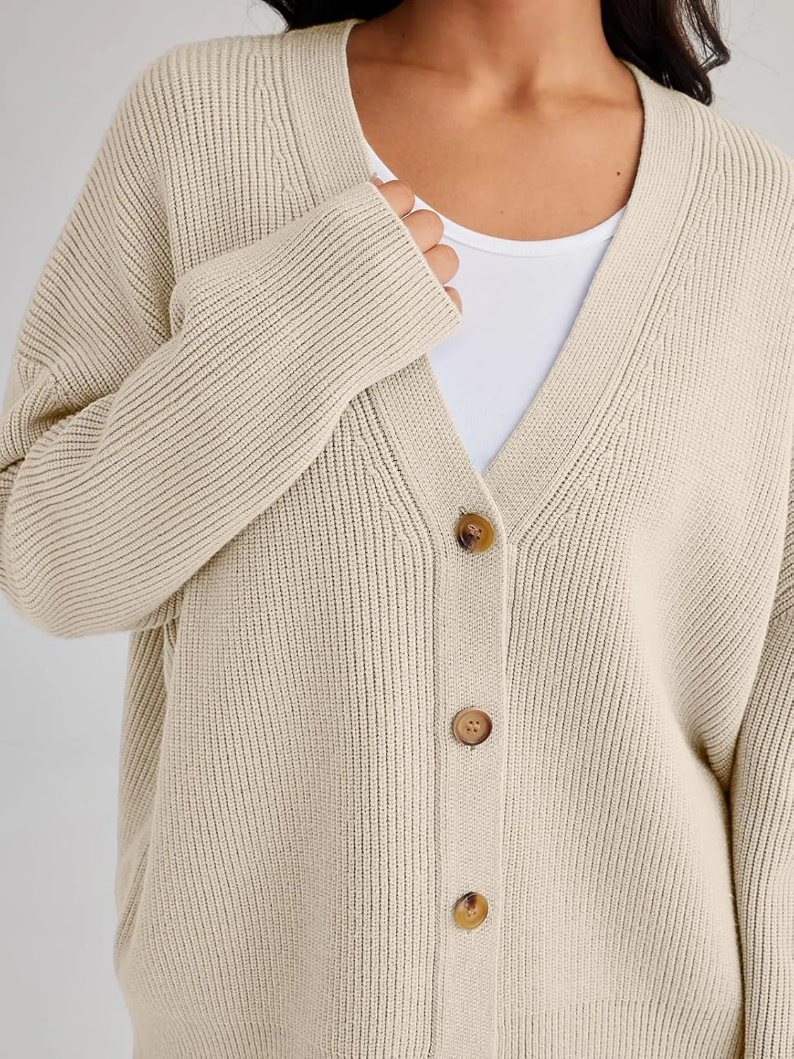 LILLUSORY Cardigan Sweaters for Women 2025 Summer Fashion Oversized Lightweight Sweater Knit Work Jacket Outfits Clothes