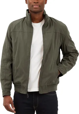 LONDON FOG Men's Microfiber Bomber Jacket