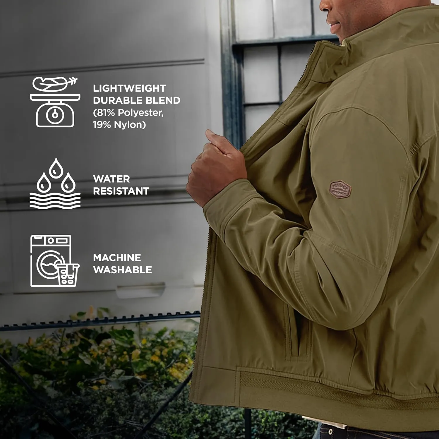 LONDON FOG Men's Microfiber Bomber Jacket