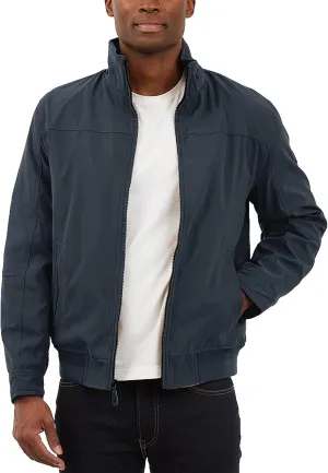 LONDON FOG Men's Microfiber Bomber Jacket