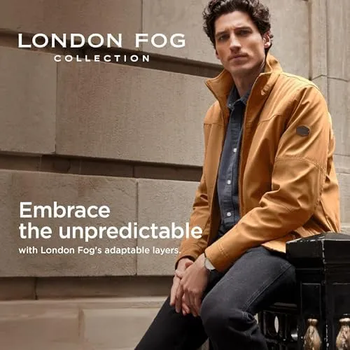 LONDON FOG Men's Microfiber Bomber Jacket